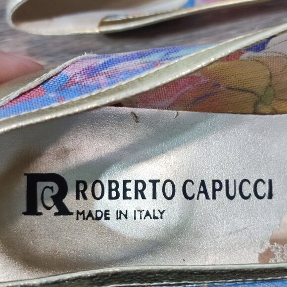 Roberto Capucci Loafers size 7 Multi-colour Mesh Fabric Preppy Made in Italy - Picture 7 of 16